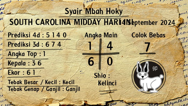 Prediksi South Carolina Midday